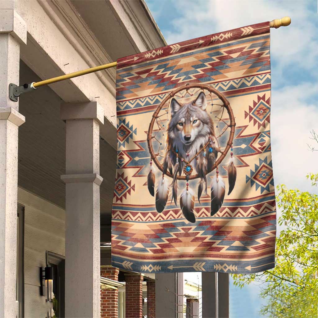 Indigenous Peoples Day Garden Flag Native American Dream Catcher Wolf Tribal-inspired - Wonder Print Shop