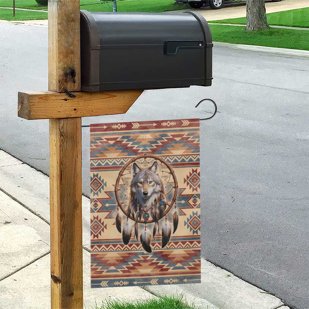 Indigenous Peoples Day Garden Flag Native American Dream Catcher Wolf Tribal-inspired - Wonder Print Shop