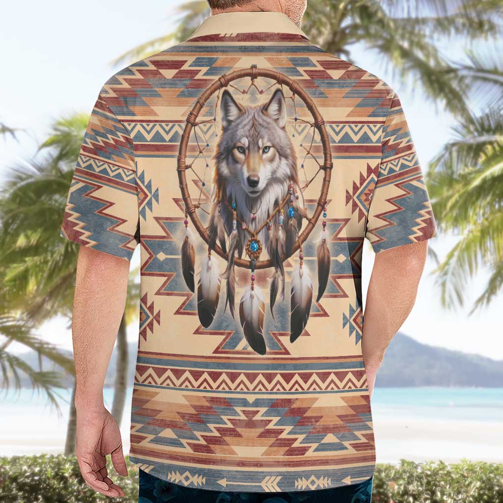 Indigenous Peoples Day Hawaiian Shirt Native American Dream Catcher Wolf Tribal-inspired - Wonder Print Shop