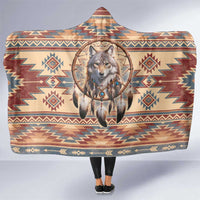 Indigenous Peoples Day Hooded Blanket Native American Dream Catcher Wolf Tribal-inspired - Wonder Print Shop