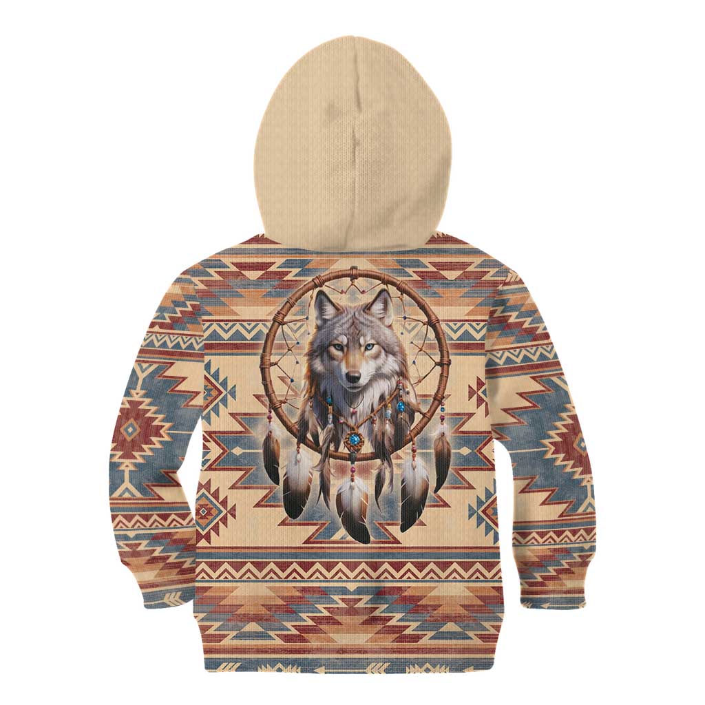 Indigenous Peoples Day Kid Hoodie Native American Dream Catcher Wolf Tribal-inspired - Wonder Print Shop