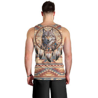 Indigenous Peoples Day Men Tank Top Native American Dream Catcher Wolf Tribal-inspired - Wonder Print Shop
