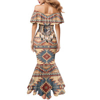 Indigenous Peoples Day Mermaid Dress Native American Dream Catcher Wolf Tribal-inspired - Wonder Print Shop