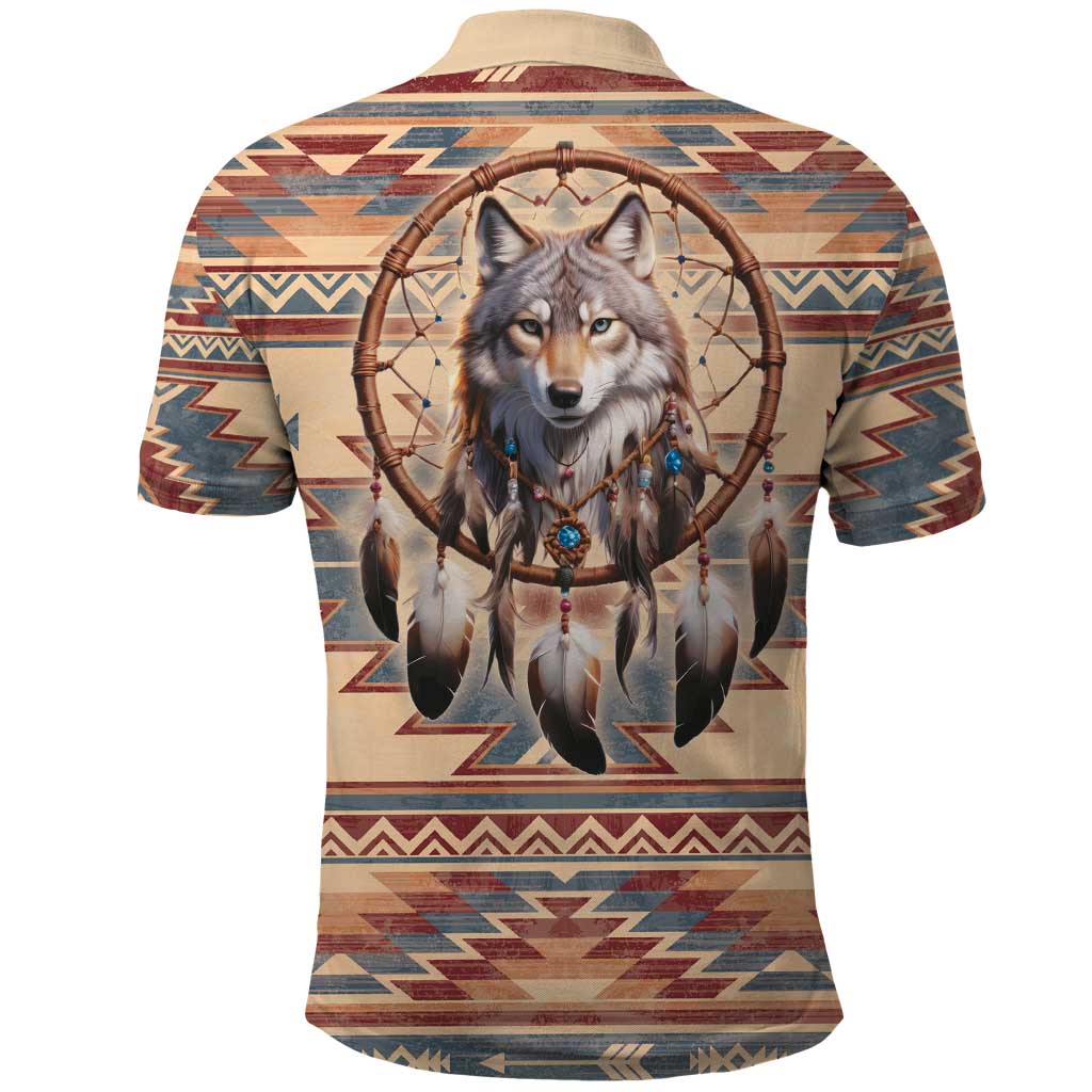 Indigenous Peoples Day Polo Shirt Native American Dream Catcher Wolf Tribal-inspired - Wonder Print Shop