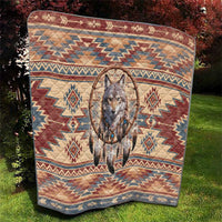 Indigenous Peoples Day Quilt Native American Dream Catcher Wolf Tribal-inspired - Wonder Print Shop