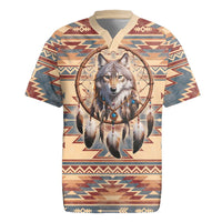 Indigenous Peoples Day Rugby Jersey Native American Dream Catcher Wolf Tribal-inspired - Wonder Print Shop
