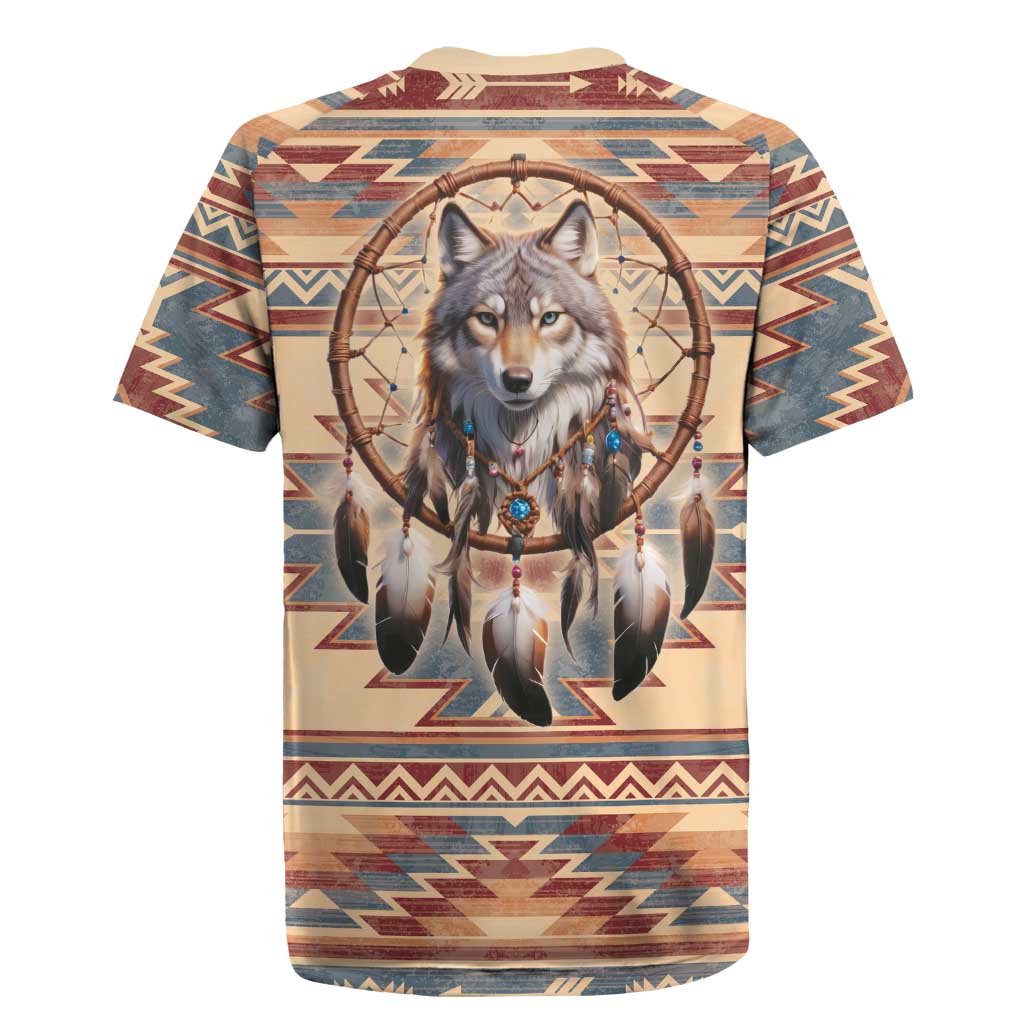 Indigenous Peoples Day Rugby Jersey Native American Dream Catcher Wolf Tribal-inspired - Wonder Print Shop