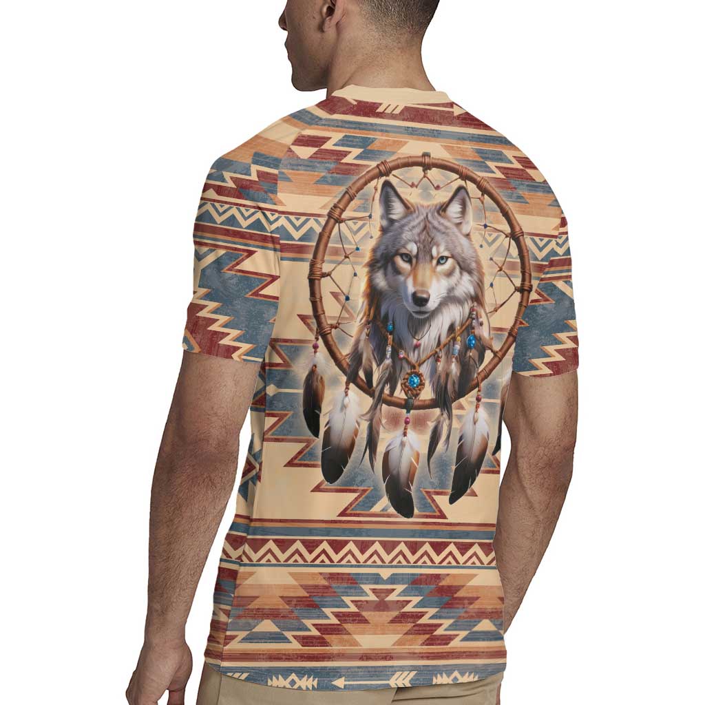 Indigenous Peoples Day Rugby Jersey Native American Dream Catcher Wolf Tribal-inspired - Wonder Print Shop