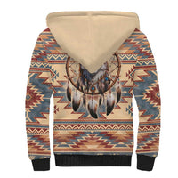 Indigenous Peoples Day Sherpa Hoodie Native American Dream Catcher Wolf Tribal-inspired - Wonder Print Shop