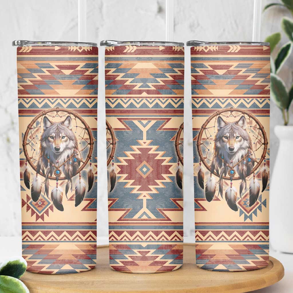 Indigenous Peoples Day Skinny Tumbler Native American Dream Catcher Wolf Tribal-inspired - Wonder Print Shop