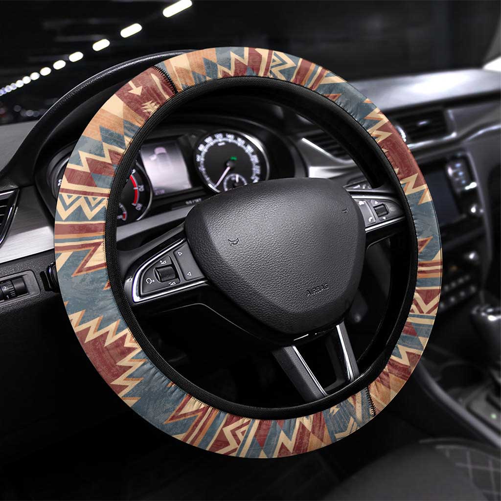 Indigenous Peoples Day Steering Wheel Cover Native American Dream Catcher Wolf Tribal-inspired - Wonder Print Shop
