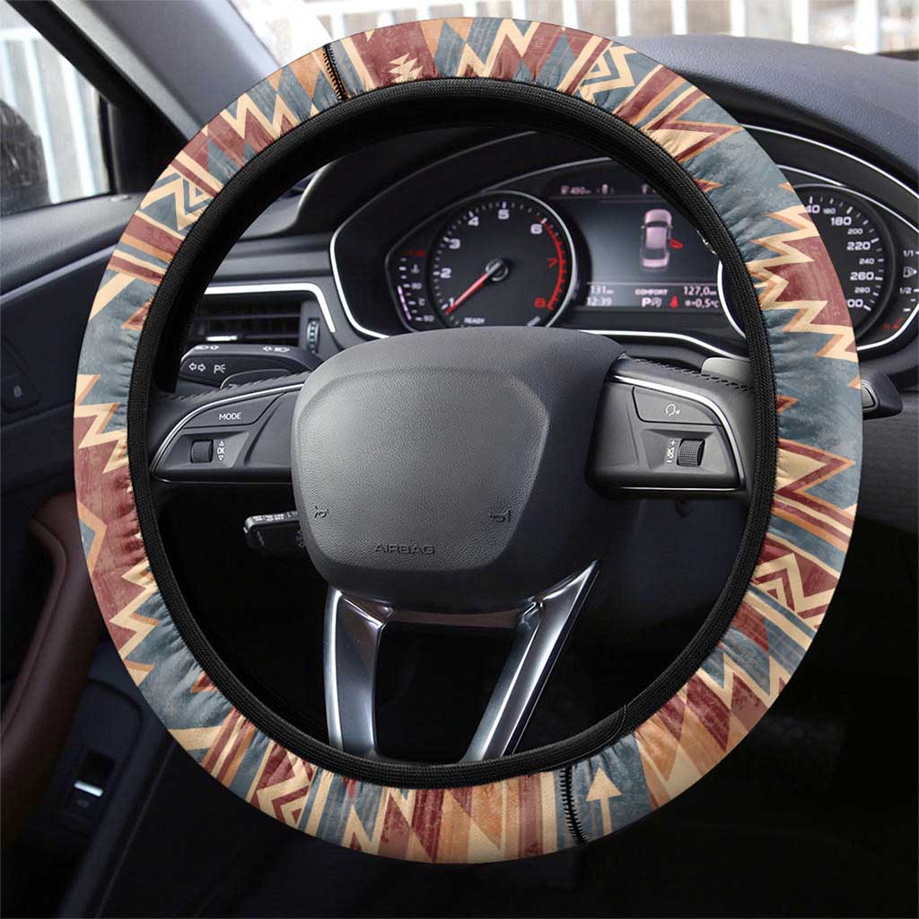 Indigenous Peoples Day Steering Wheel Cover Native American Dream Catcher Wolf Tribal-inspired - Wonder Print Shop
