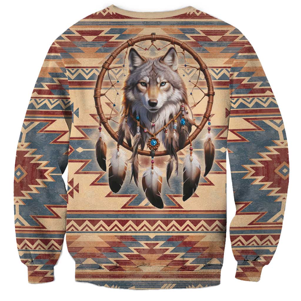 Indigenous Peoples Day Sweatshirt Native American Dream Catcher Wolf Tribal-inspired - Wonder Print Shop