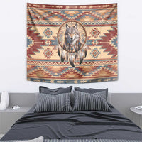 Indigenous Peoples Day Tapestry Native American Dream Catcher Wolf Tribal-inspired - Wonder Print Shop