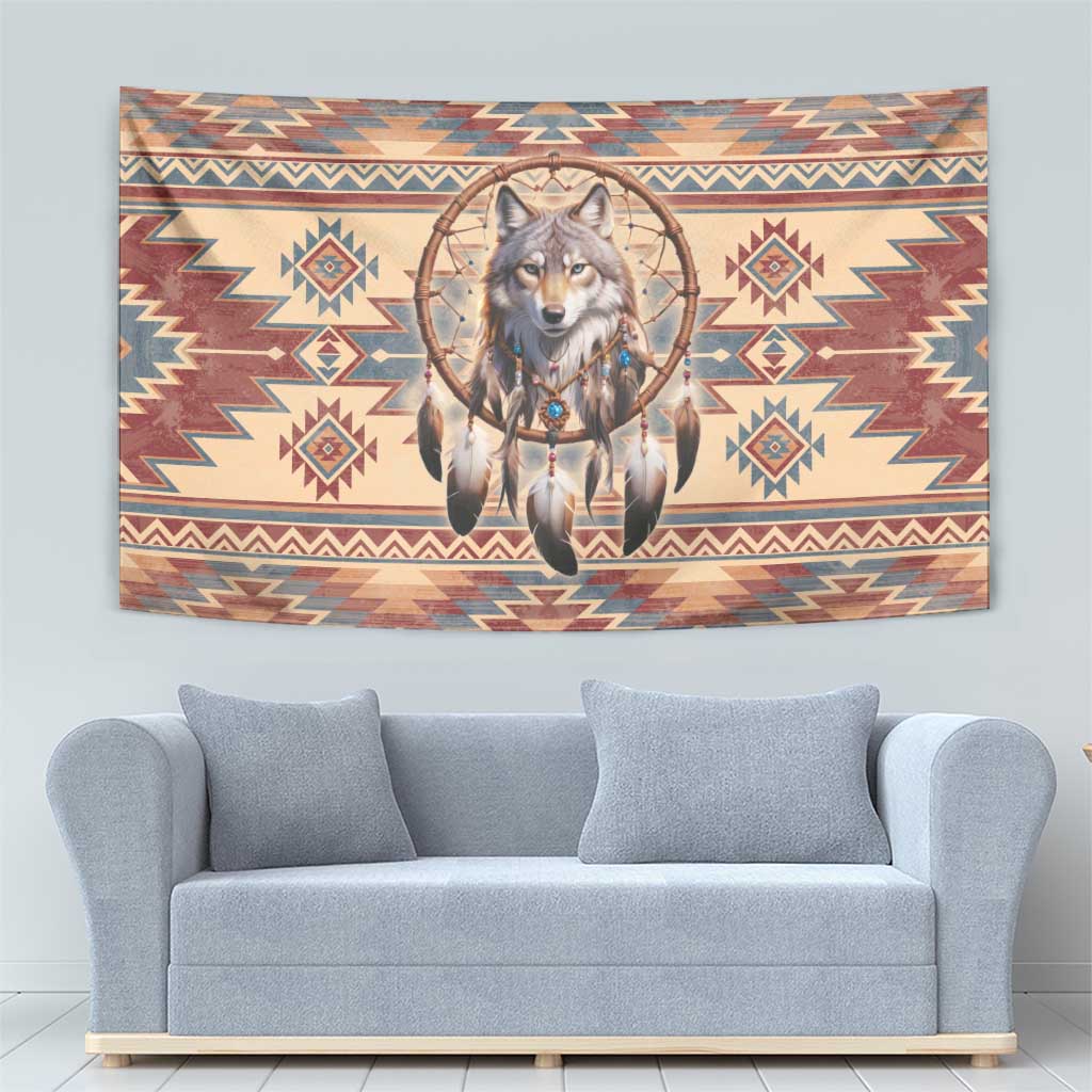Indigenous Peoples Day Tapestry Native American Dream Catcher Wolf Tribal-inspired - Wonder Print Shop
