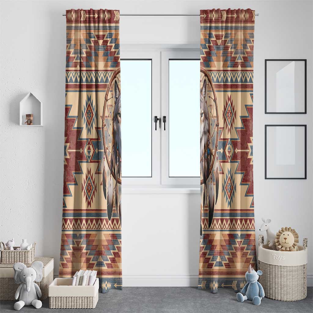 Indigenous Peoples Day Window Curtain Native American Dream Catcher Wolf Tribal-inspired - Wonder Print Shop