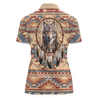 Indigenous Peoples Day Women Polo Shirt Native American Dream Catcher Wolf Tribal-inspired - Wonder Print Shop