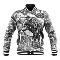 Indigenous Peoples Day Baseball Jacket Native American Wolf with Dreamcatcher - Wonder Print Shop