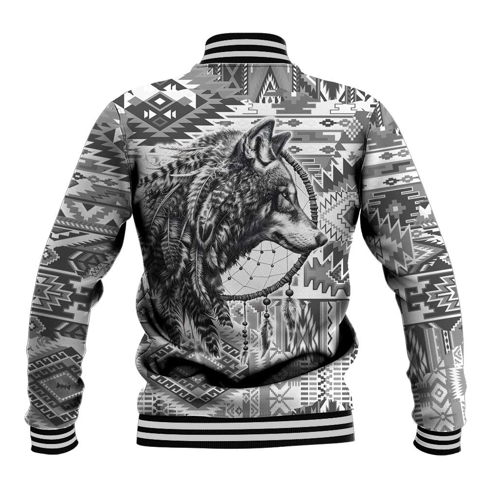 Indigenous Peoples Day Baseball Jacket Native American Wolf with Dreamcatcher - Wonder Print Shop