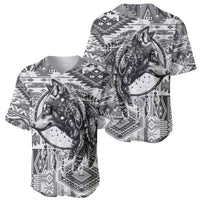 Indigenous Peoples Day Baseball Jersey Native American Wolf with Dreamcatcher - Wonder Print Shop