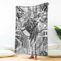 Indigenous Peoples Day Blanket Native American Wolf with Dreamcatcher - Wonder Print Shop