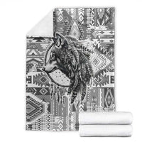 Indigenous Peoples Day Blanket Native American Wolf with Dreamcatcher - Wonder Print Shop