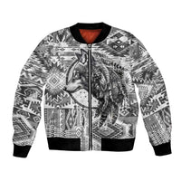 Indigenous Peoples Day Bomber Jacket Native American Wolf with Dreamcatcher - Wonder Print Shop