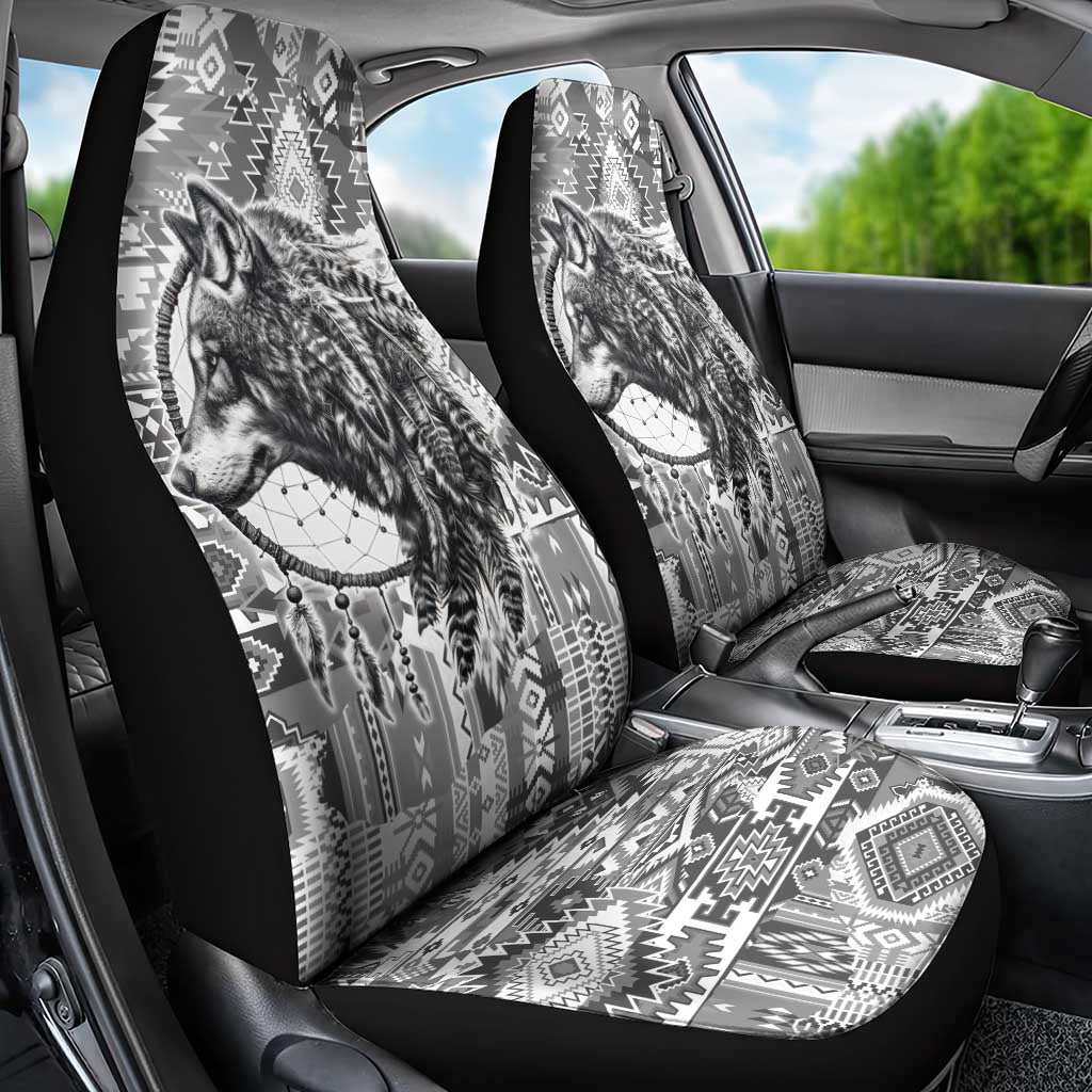 Indigenous Peoples Day Car Seat Cover Native American Wolf with Dreamcatcher - Wonder Print Shop
