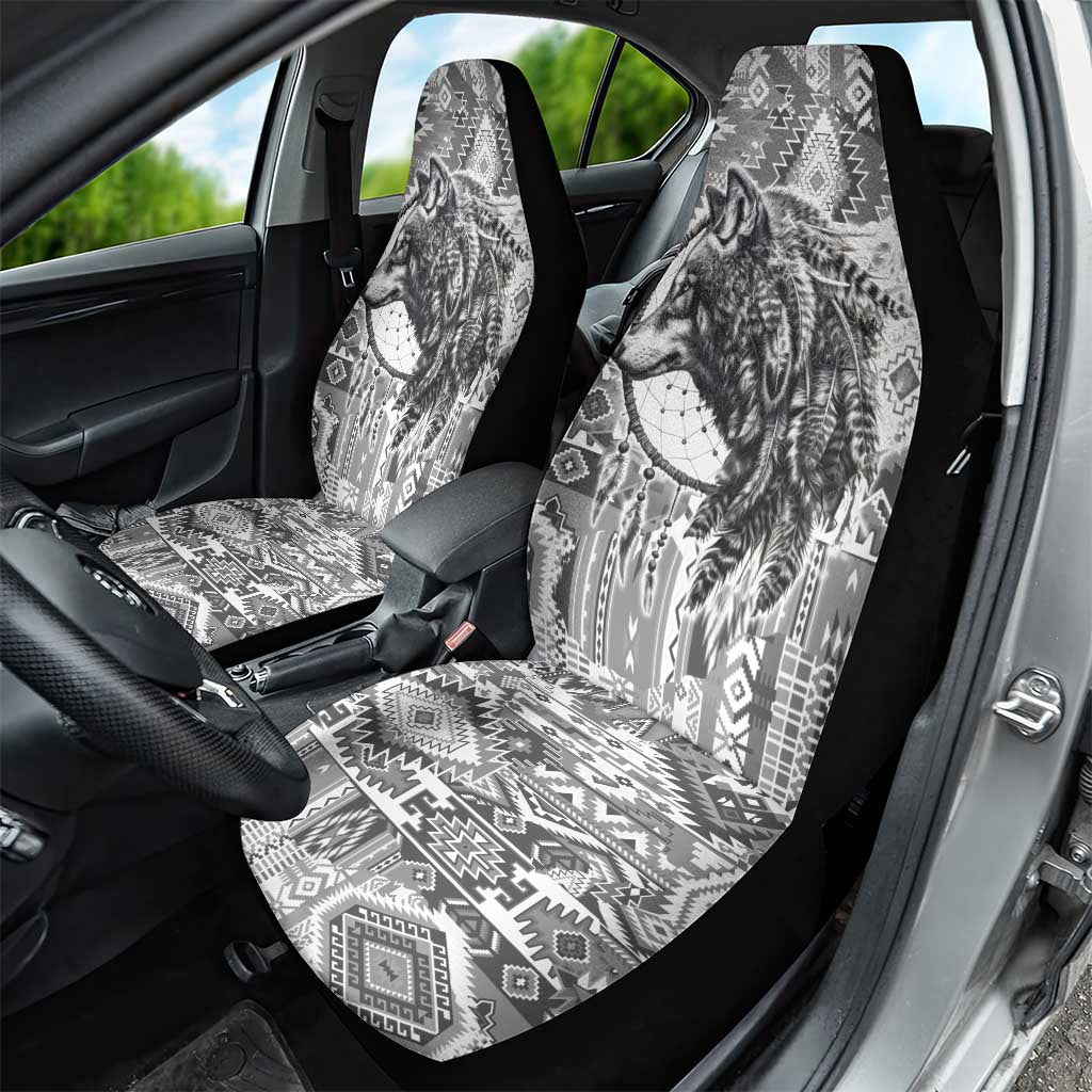 Indigenous Peoples Day Car Seat Cover Native American Wolf with Dreamcatcher - Wonder Print Shop