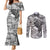 Indigenous Peoples Day Couples Matching Mermaid Dress and Long Sleeve Button Shirt Native American Wolf with Dreamcatcher - Wonder Print Shop
