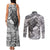 Indigenous Peoples Day Couples Matching Tank Maxi Dress and Long Sleeve Button Shirt Native American Wolf with Dreamcatcher - Wonder Print Shop