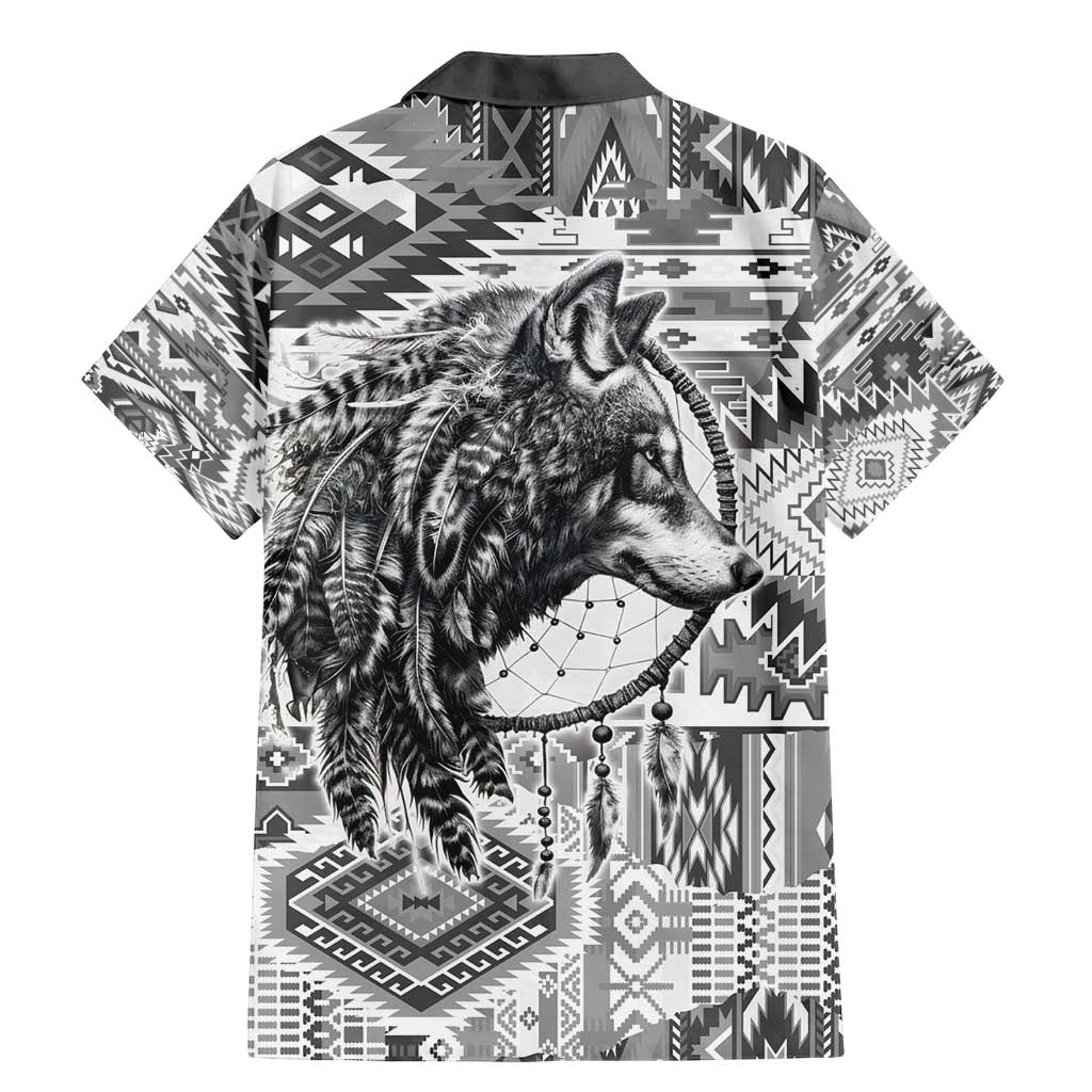Indigenous Peoples Day Family Matching Mermaid Dress and Hawaiian Shirt Native American Wolf with Dreamcatcher - Wonder Print Shop