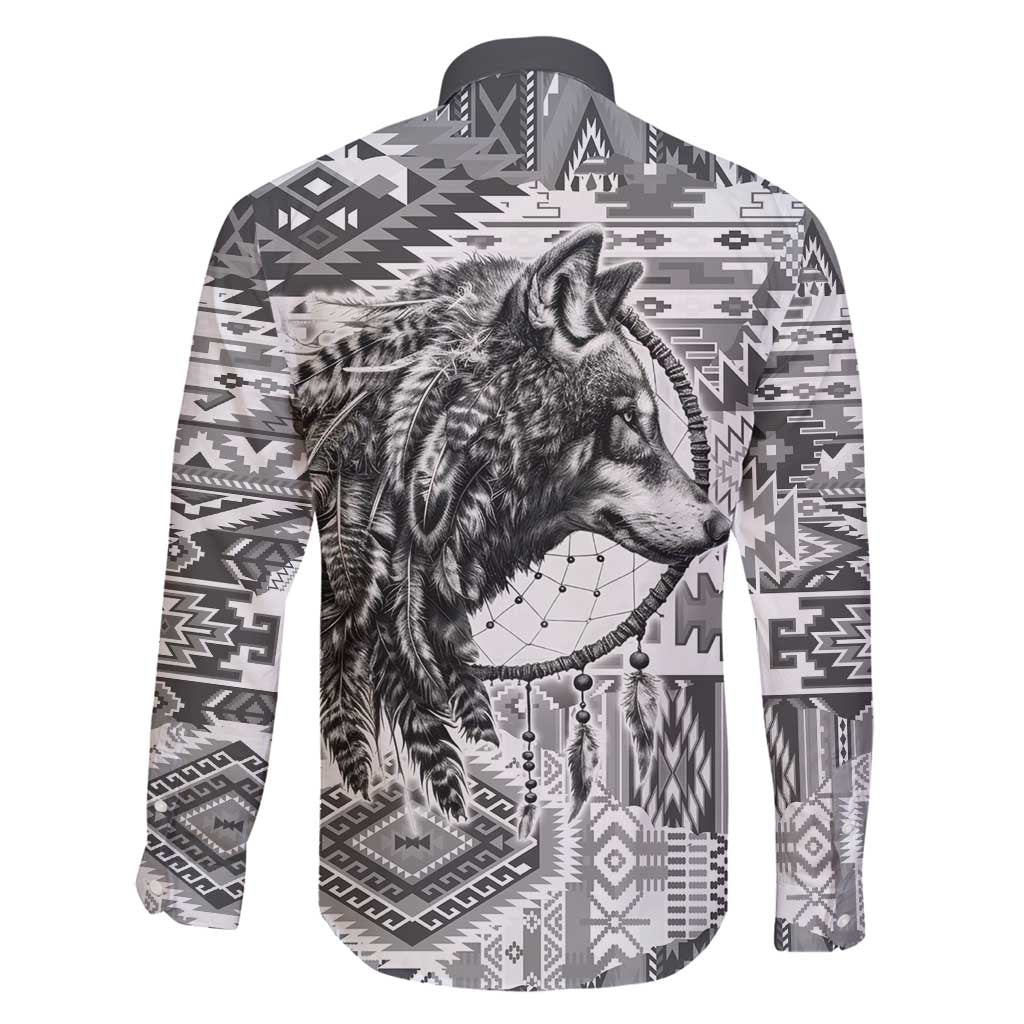 Indigenous Peoples Day Family Matching Mermaid Dress and Hawaiian Shirt Native American Wolf with Dreamcatcher - Wonder Print Shop