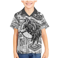 Indigenous Peoples Day Family Matching Mermaid Dress and Hawaiian Shirt Native American Wolf with Dreamcatcher - Wonder Print Shop