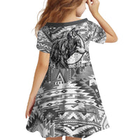 Indigenous Peoples Day Family Matching Off The Shoulder Long Sleeve Dress and Hawaiian Shirt Native American Wolf with Dreamcatcher - Wonder Print Shop