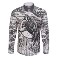 Indigenous Peoples Day Family Matching Off The Shoulder Long Sleeve Dress and Hawaiian Shirt Native American Wolf with Dreamcatcher - Wonder Print Shop