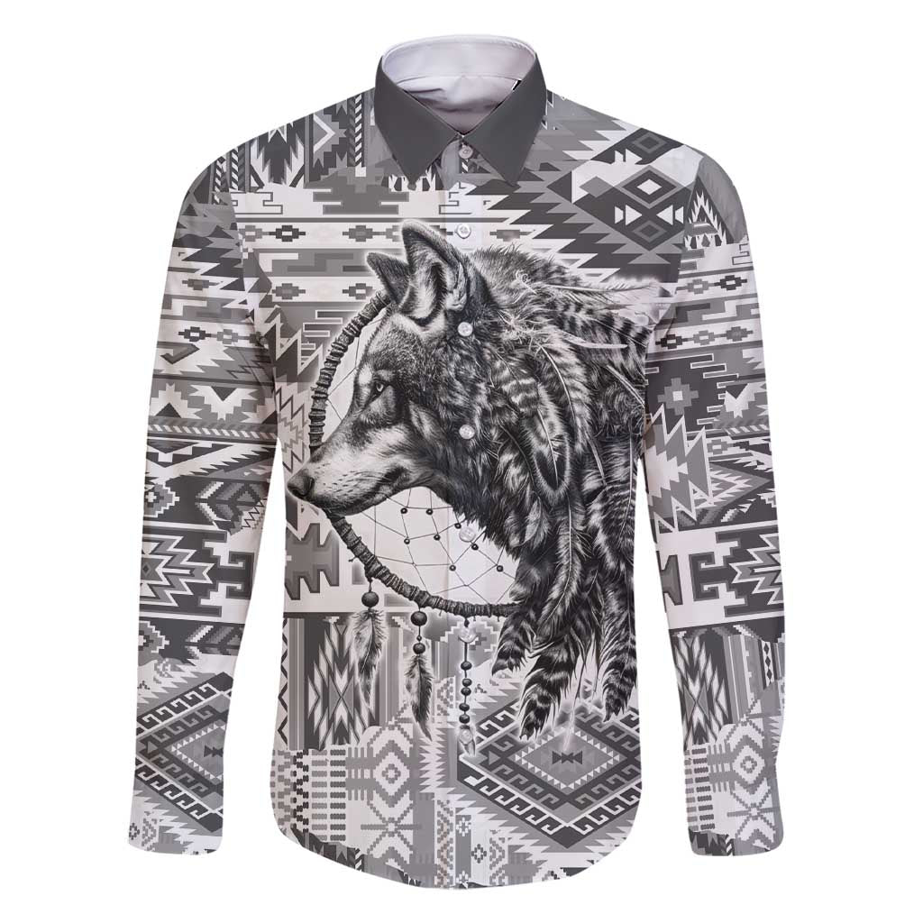 Indigenous Peoples Day Family Matching Short Sleeve Bodycon Dress and Hawaiian Shirt Native American Wolf with Dreamcatcher - Wonder Print Shop