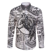 Indigenous Peoples Day Family Matching Short Sleeve Bodycon Dress and Hawaiian Shirt Native American Wolf with Dreamcatcher - Wonder Print Shop