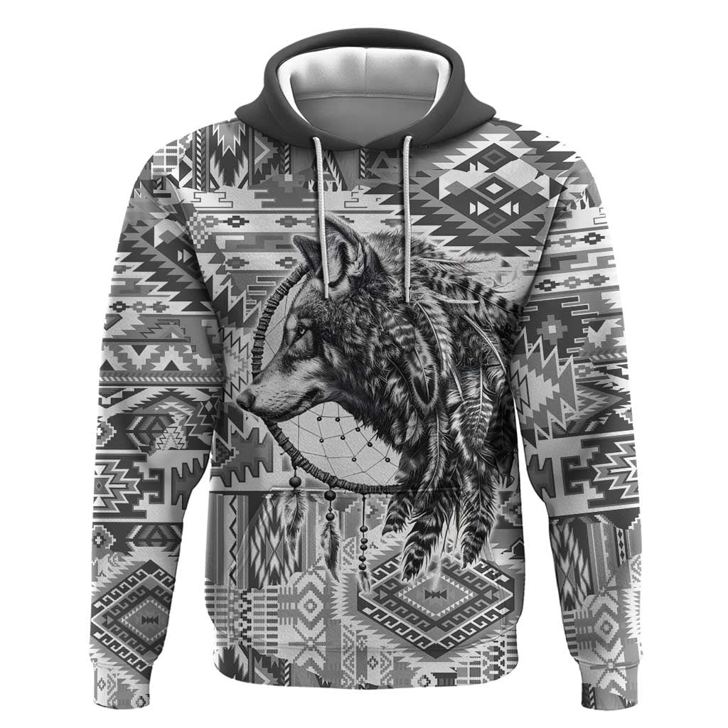 Indigenous Peoples Day Hoodie Native American Wolf with Dreamcatcher - Wonder Print Shop