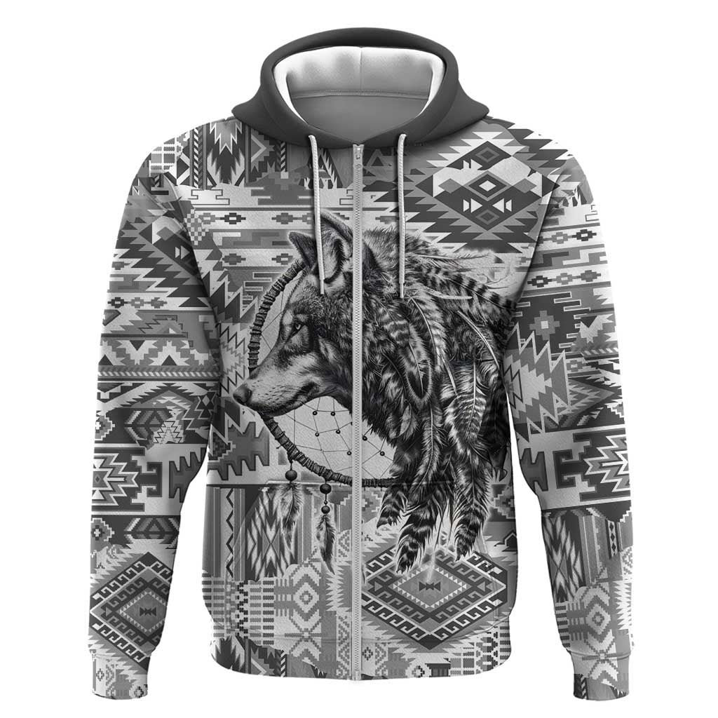 Indigenous Peoples Day Hoodie Native American Wolf with Dreamcatcher - Wonder Print Shop