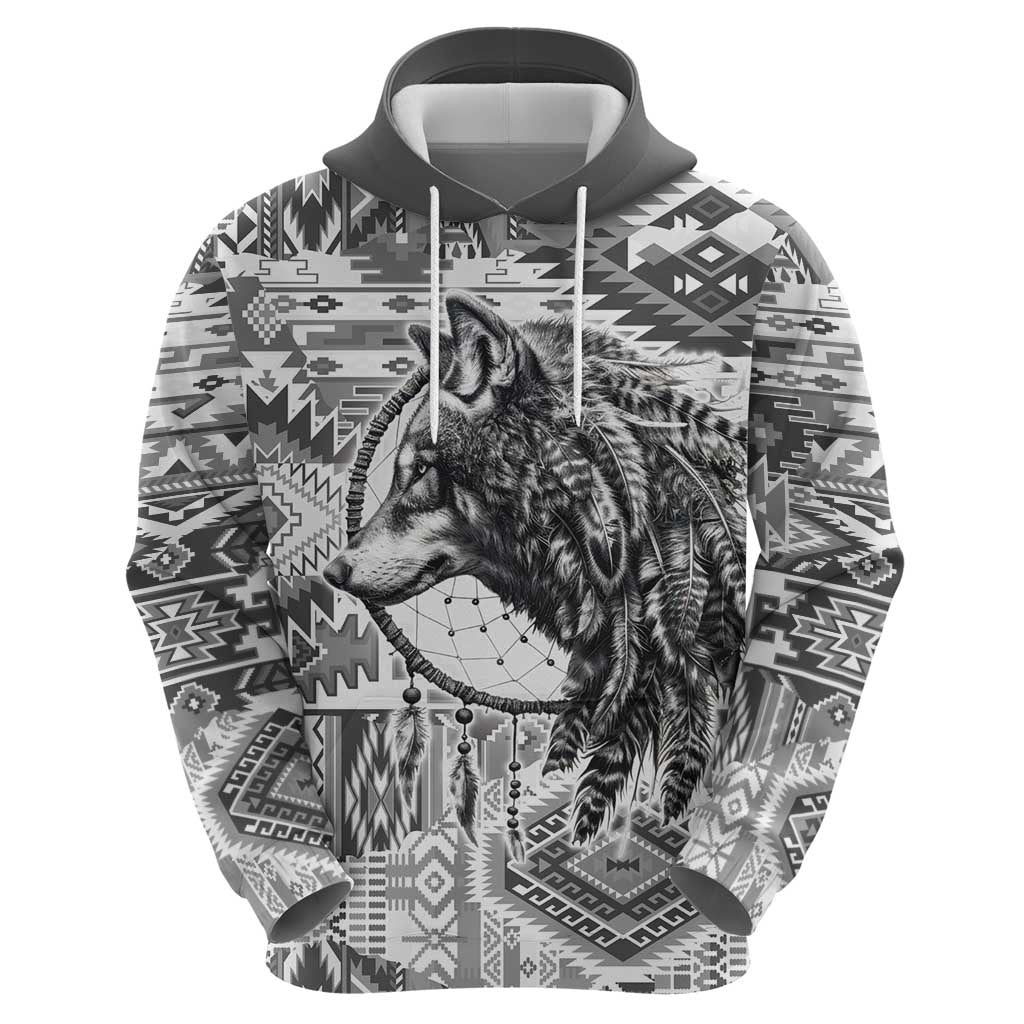 Indigenous Peoples Day Hoodie Native American Wolf with Dreamcatcher - Wonder Print Shop