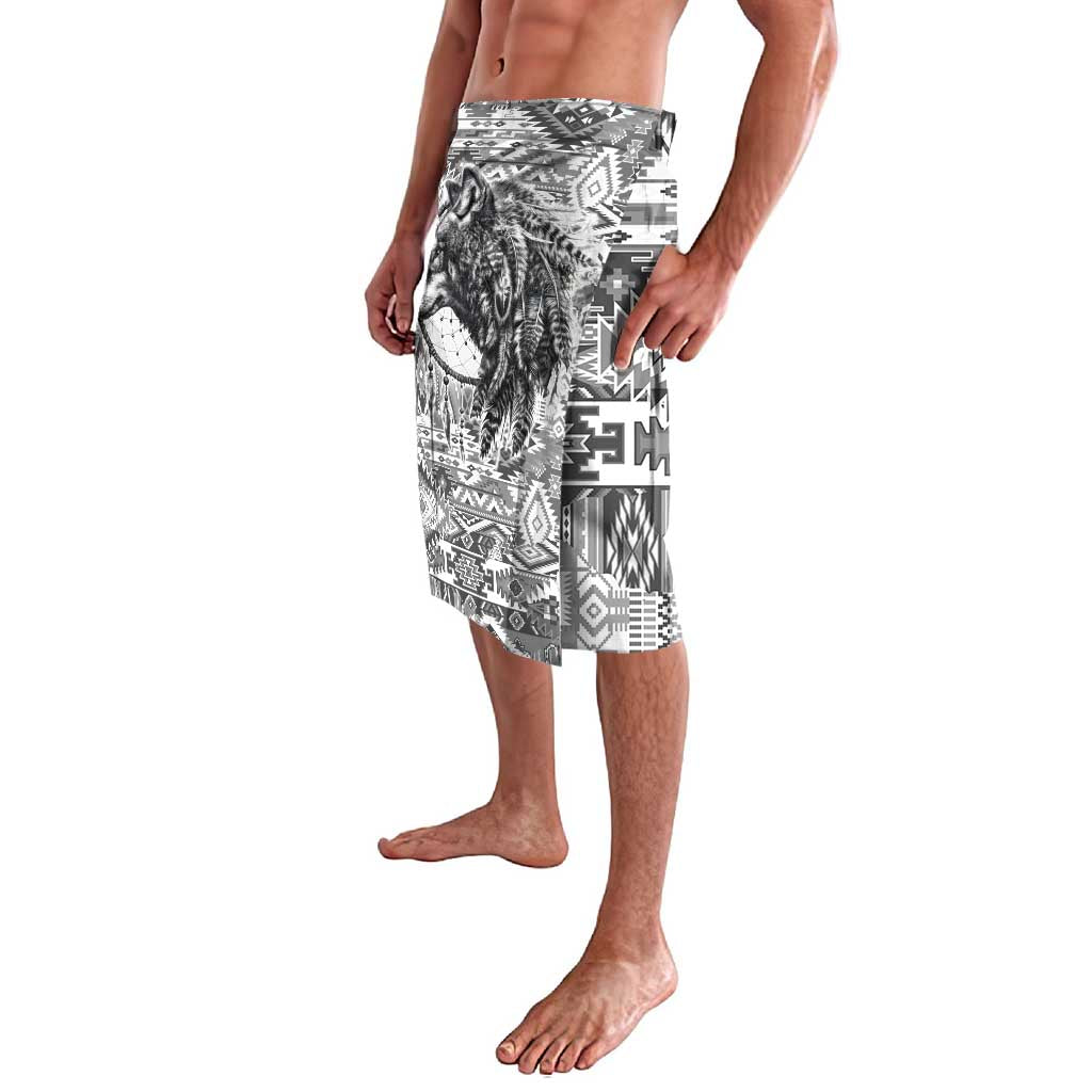 Indigenous Peoples Day Lavalava Native American Wolf with Dreamcatcher - Wonder Print Shop
