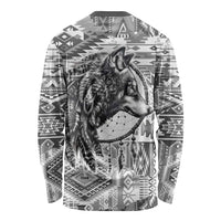 Indigenous Peoples Day Long Sleeve Shirt Native American Wolf with Dreamcatcher - Wonder Print Shop