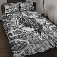 Indigenous Peoples Day Quilt Bed Set Native American Wolf with Dreamcatcher - Wonder Print Shop