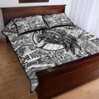 Indigenous Peoples Day Quilt Bed Set Native American Wolf with Dreamcatcher - Wonder Print Shop