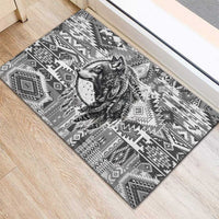 Indigenous Peoples Day Rubber Doormat Native American Wolf with Dreamcatcher - Wonder Print Shop