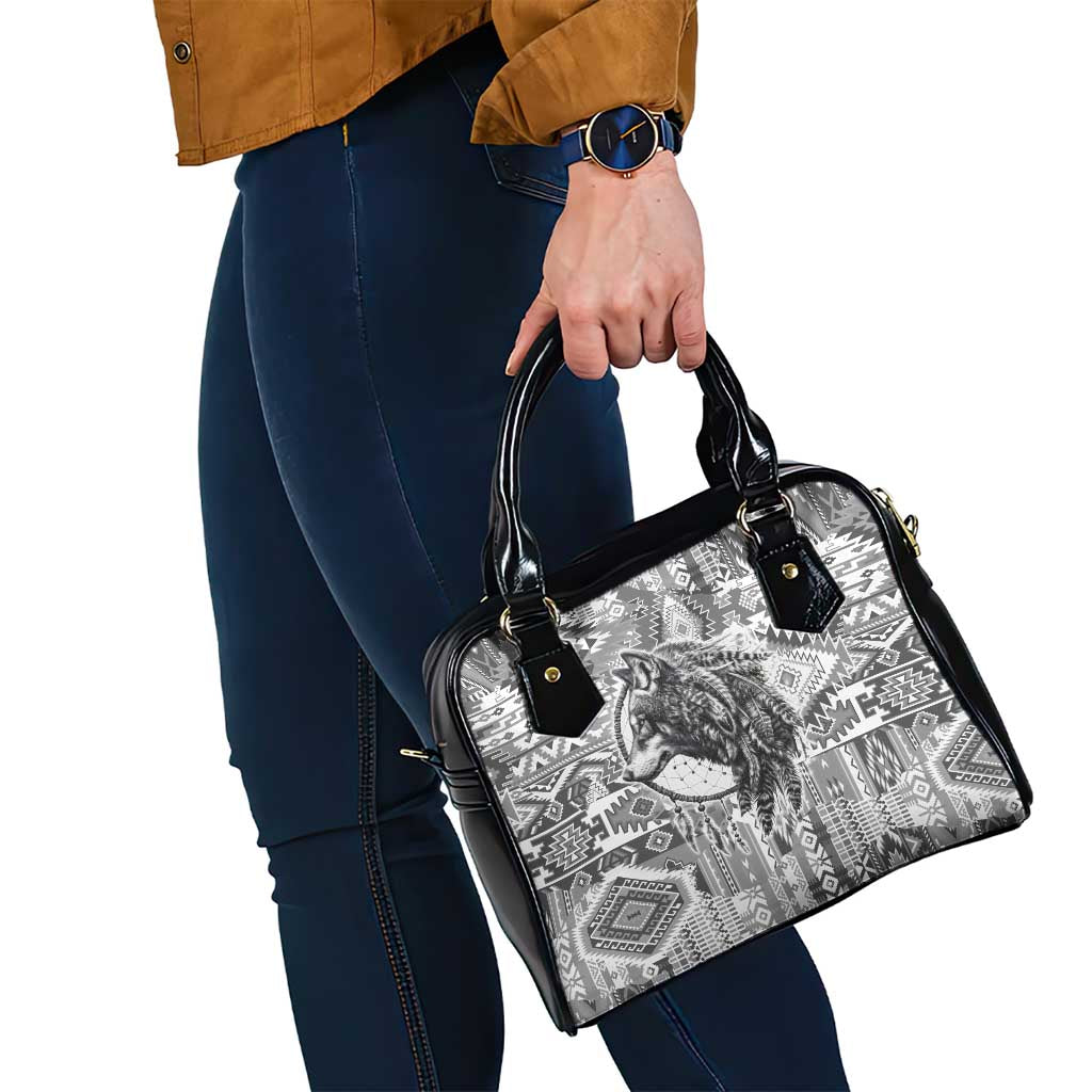 Indigenous Peoples Day Shoulder Handbag Native American Wolf with Dreamcatcher - Wonder Print Shop