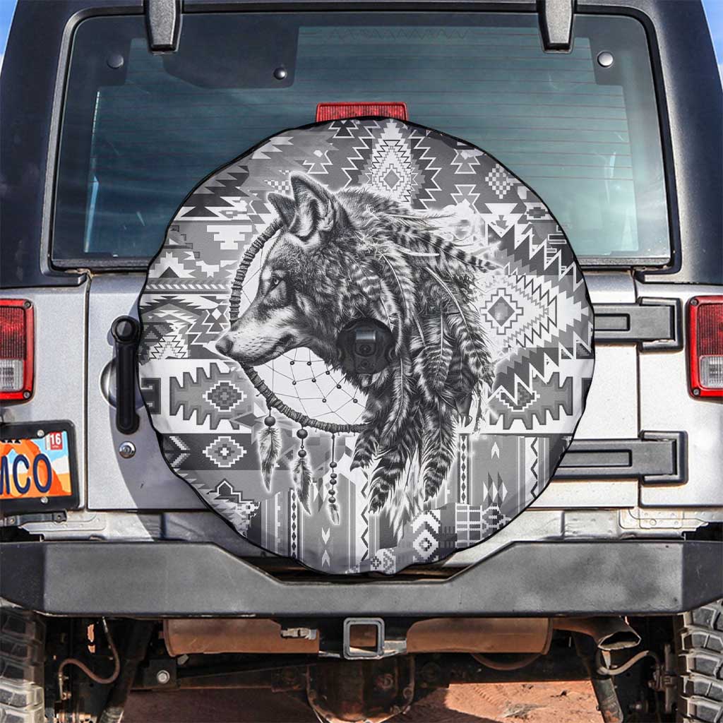 Indigenous Peoples Day Spare Tire Cover Native American Wolf with Dreamcatcher - Wonder Print Shop