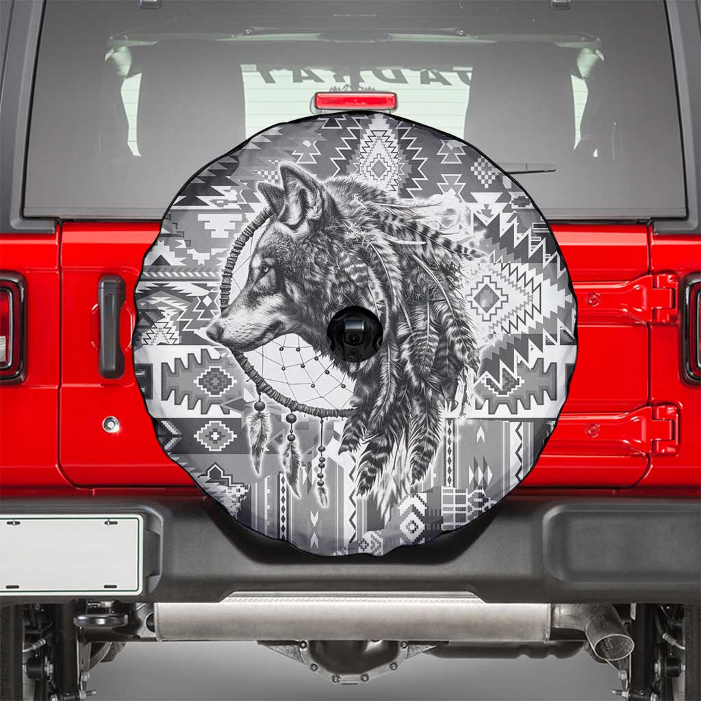Indigenous Peoples Day Spare Tire Cover Native American Wolf with Dreamcatcher - Wonder Print Shop