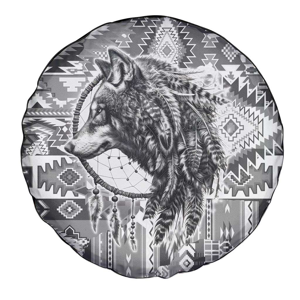 Indigenous Peoples Day Spare Tire Cover Native American Wolf with Dreamcatcher - Wonder Print Shop